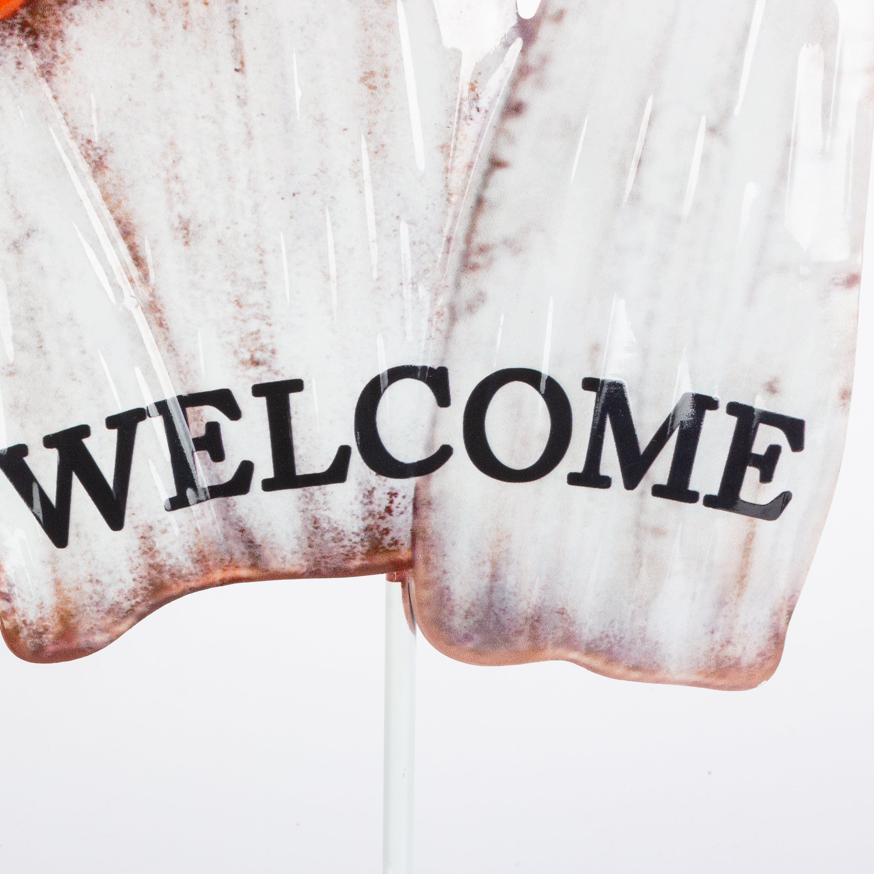 31 inch Metal Mushroom WELCOME Yard Stake